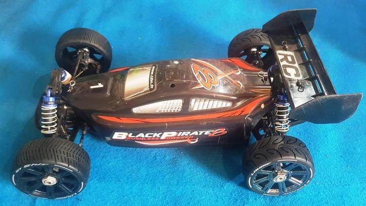 1/8 T2M Brushless Black Pirate 8 ARTR met een 4P 4000KV, Hobby en Vrije tijd, Modelbouw | Radiografisch | Auto's, Gebruikt, Auto offroad