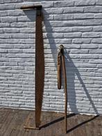 vintage tweepersoons zaag en dorsvlegel, Antiek en Kunst, Antiek | Gereedschap en Instrumenten, Ophalen