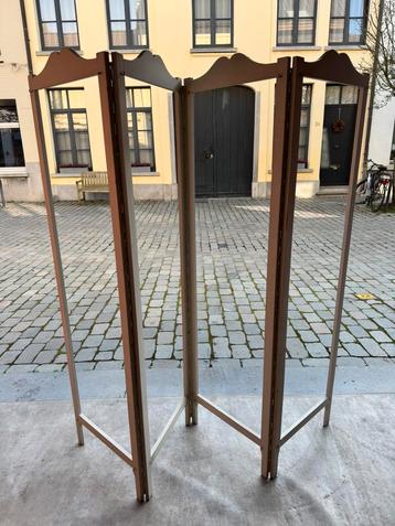 Prachtige vol houten kamerscherm 4 delen 80x1.8m  60 €, Huis en Inrichting, Woonaccessoires | Kamerschermen, Ophalen, Zo goed als nieuw