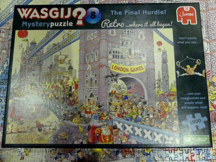 Puzzel Jumbo WASGIJ Mistery - The Final Hurdle 1000 stukjes, Hobby en Vrije tijd, Denksport en Puzzels, Zo goed als nieuw, Legpuzzel