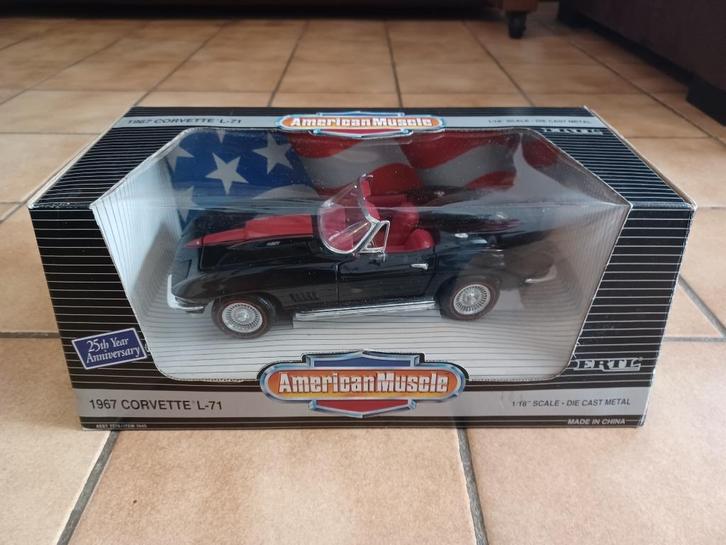 Chevrolet Corvette L-71 - 1967 - ERTL - 1/18, Hobby en Vrije tijd, Modelauto's | 1:18, Gebruikt, Auto, ERTL, Ophalen