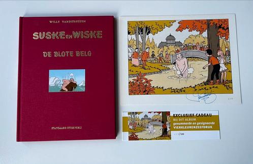 Suske en Wiske luxe de blote belg gesigneerde libris, Verzamelen, Stripfiguren, Suske en Wiske, Ophalen of Verzenden