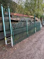 Portail en fer forgé vert avec clôture assortie, Jardin & Terrasse, Enlèvement, Comme neuf