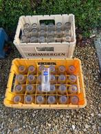 2 vintage bierbakken + 48 glazen, Ophalen of Verzenden