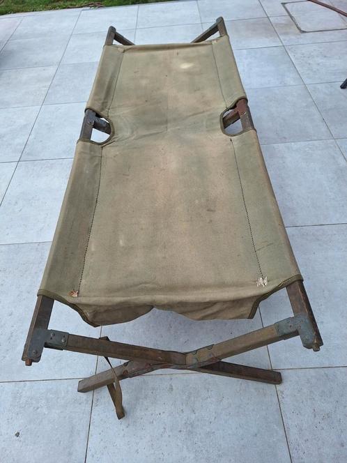 Origineel veldbed uit de 2de wereldoorlog, museumstuk, Verzamelen, Militaria | Tweede Wereldoorlog, Ophalen