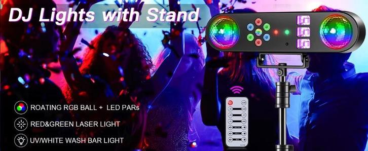 Nieuwe First Class 90W Complete Lichtset 1 met Roterende Mag, Muziek en Instrumenten, Licht en Laser, Nieuw, Licht, Geluidgestuurd