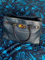 Michael Kors grote marineblauwe leren tas, Ophalen of Verzenden, Zo goed als nieuw, Blauw