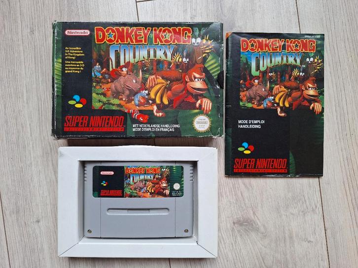 Donkey Kong Country complete in box (CIB) voor de SNES, Games en Spelcomputers, Games | Nintendo Super NES, Zo goed als nieuw