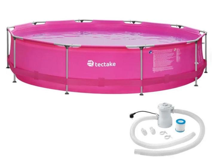 Piscine tubulaire ronde Ø 360 x 76 cm, Rose Vif, Tuin en Terras, Zwembaden, Gebruikt, Opzetzwembad, Rond, Ophalen