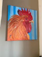 Schilderij haan, Antiek en Kunst, Kunst | Schilderijen | Modern, Ophalen of Verzenden