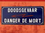 Geëmailleerde plaat DANGER OF DEATH, Ophalen of Verzenden, Zo goed als nieuw, Reclamebord