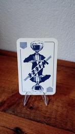 Brouwerij antiek bier speelkaart Van Roy Wieze blauw, Verzamelen, Overige merken, Reclamebord, Plaat of Schild, Zo goed als nieuw