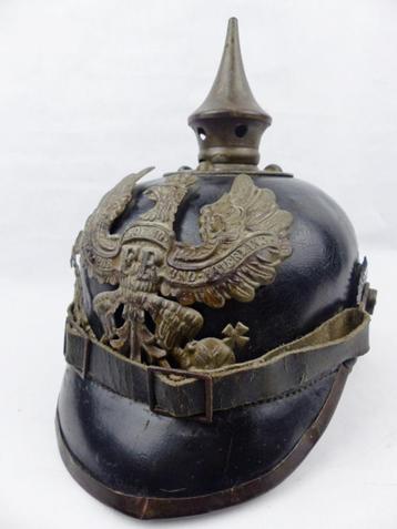 Pinhelm, M15, IR79 Pickelhaube Pruisen WO1 WW1 disponible aux enchères