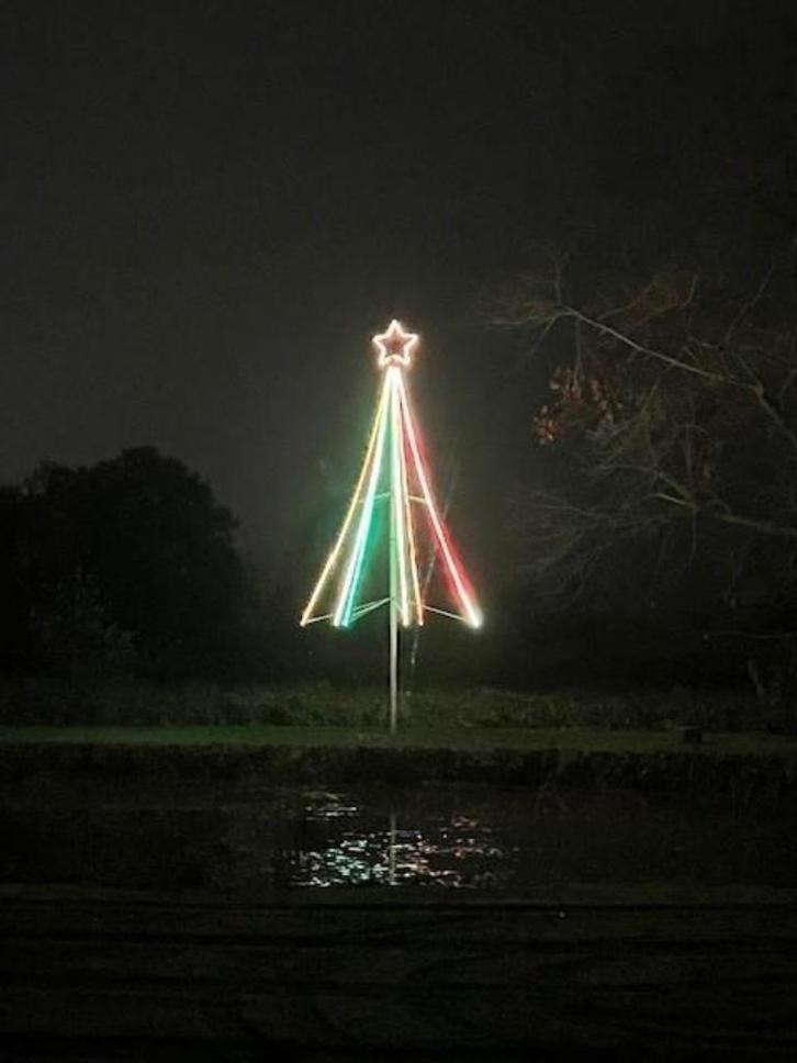 2158. Kerstster / kerst / sterren / kerstverlichting / feest, Diversen, Kerst, Gebruikt, Ophalen