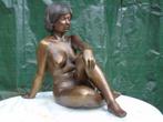 Standbeeld van een mooie naakte vrouw in brons..., Antiek en Kunst, Ophalen, Brons