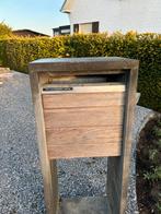 Brievenbus in blauwsteen  met hout, Tuin en Terras, Brievenbussen, Ophalen, Hout