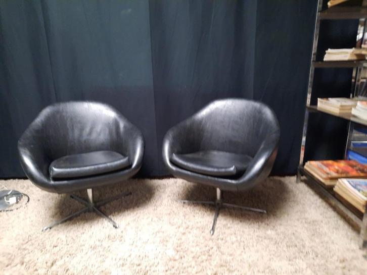 2 Meurop kuipzeteltjes, Huis en Inrichting, Fauteuils, Gebruikt, Metaal, Ophalen