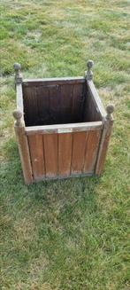 Taek houten bloembak plantenbak, Ophalen, Gebruikt, Minder dan 60 cm, Vierkant