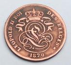 1870 2 centimes FR, Postzegels en Munten, Munten | België, Verzenden, Metaal, Losse munt