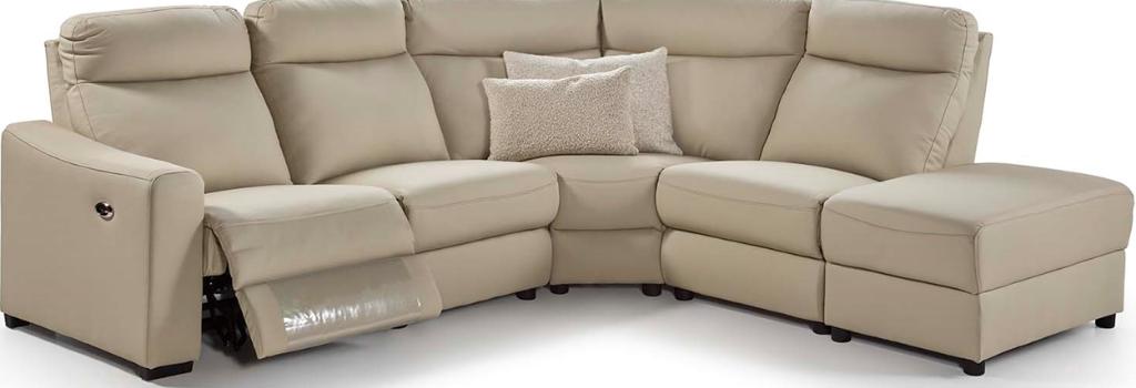 Nieuw hoeksalon met 1 elektrische relax 1900 euro., Huis en Inrichting, Ophalen, Nieuw, Leer