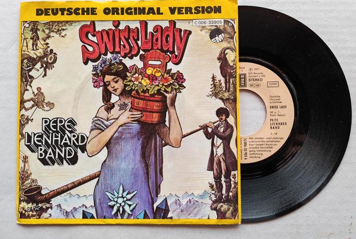 PEPE LIENHARD BAND - Swiss lady (45t), CD & DVD, Vinyles Singles, Comme neuf, Single, Pop, 7 pouces, Enlèvement ou Envoi