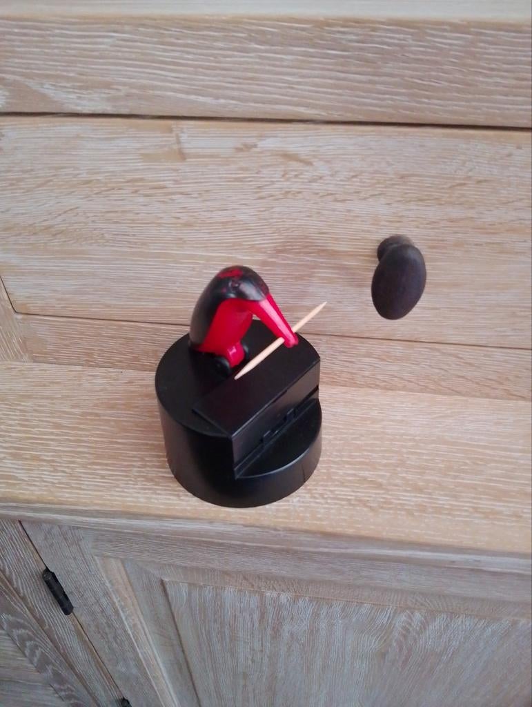 Vintage tandenstoker server - vogel - kitch - zwart 1960, Antiek en Kunst, Antiek | Schalen, Ophalen of Verzenden