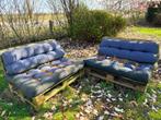 Pelletzetel met kussens, Ophalen, 4 zitplaatsen, Gebruikt, Loungeset