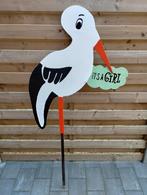 Ooievaar geboortebord, Enlèvement, Tableau de naissance