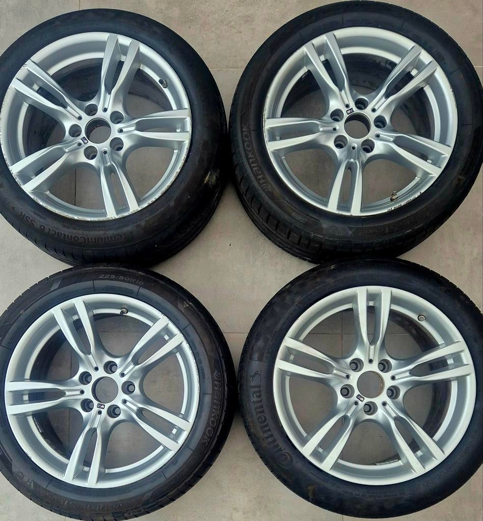 JANTES BMW 18 POUCES M D'ORIGINE AVEC DE BONS PNEUS, Pneus et Jantes, Pneus été, 18 pouces, Enlèvement