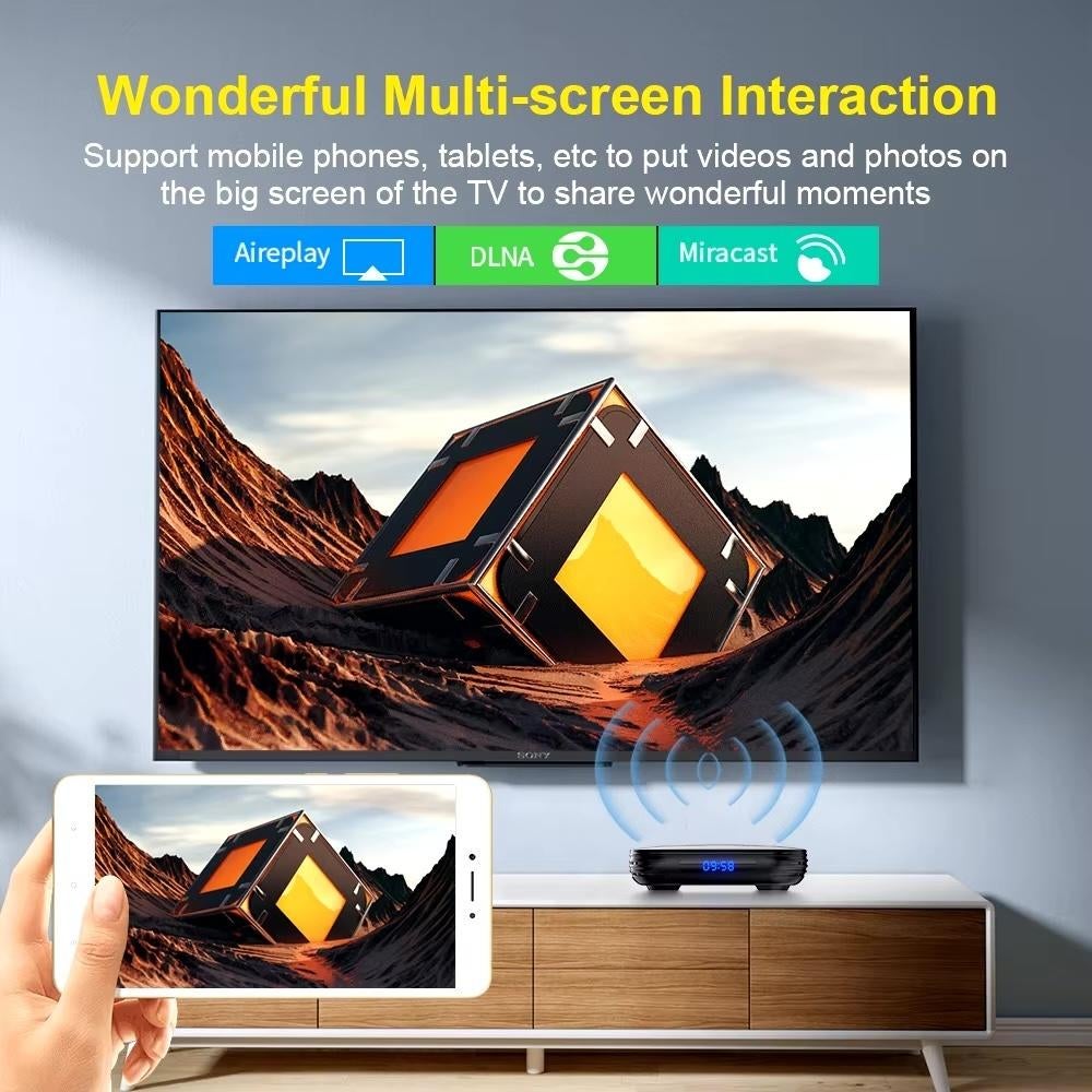 Android TV mediaplayer Box 12.0 4GB/64GB/8K (nieuw), TV, Hi-fi & Vidéo, Lecteurs multimédias, Enlèvement, Neuf, HDMI