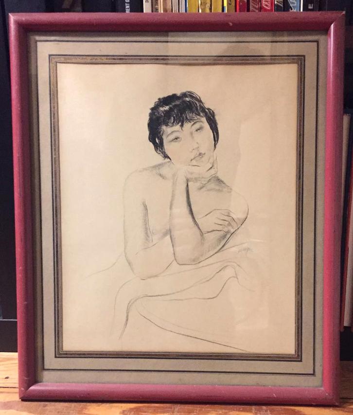 Dessin original d'Adrien Dupagne portrait au crayon, Antiquités & Art, Art | Dessins & Photographie, Enlèvement