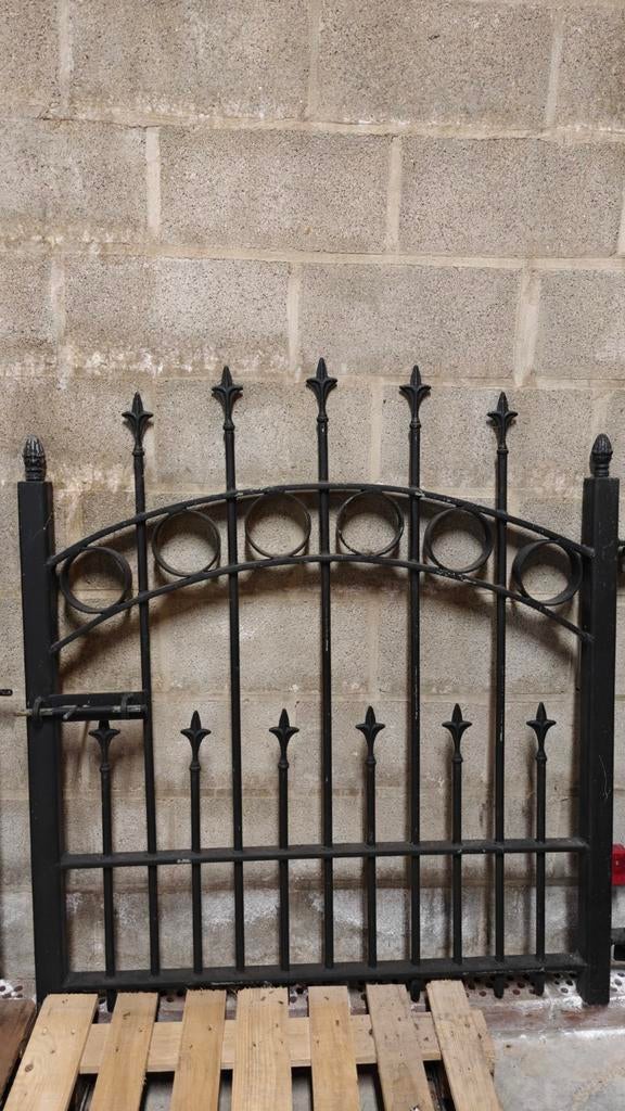 Portail en fer forgé 108 x 120 en vert, Jardin & Terrasse, Enlèvement