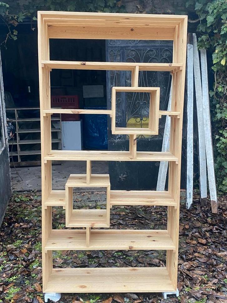 Etagère "fait main", en voliges, originale et robuste., Huis en Inrichting, Woonaccessoires | Wandplanken en Boekenplanken, Zo goed als nieuw