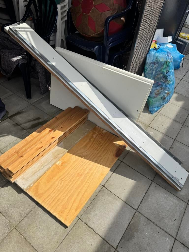 Een persoonsbed, Huis en Inrichting, Ophalen of Verzenden, Zo goed als nieuw, Eenpersoons, Wit