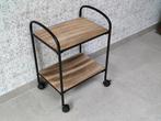 Klein metalen/ houten rekje met wieltjes. (Goede staat!), Ophalen, Gebruikt