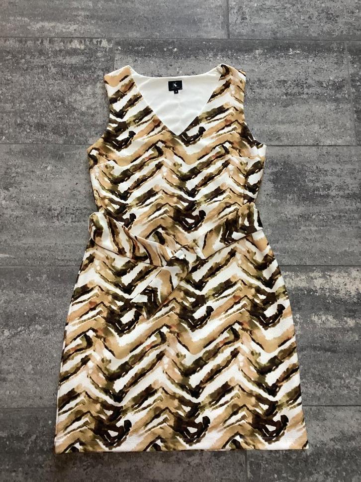 Jurk z/m K-design S/M, Kleding | Dames, Jurken, Nieuw, Maat 38/40 (M), Beige, Knielengte, Ophalen of Verzenden