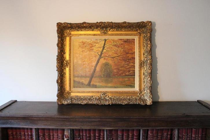 Schilderij G. Michiels - 20e eeuw - Herfstlandschap, Antiek en Kunst, Kunst | Schilderijen | Klassiek, Ophalen