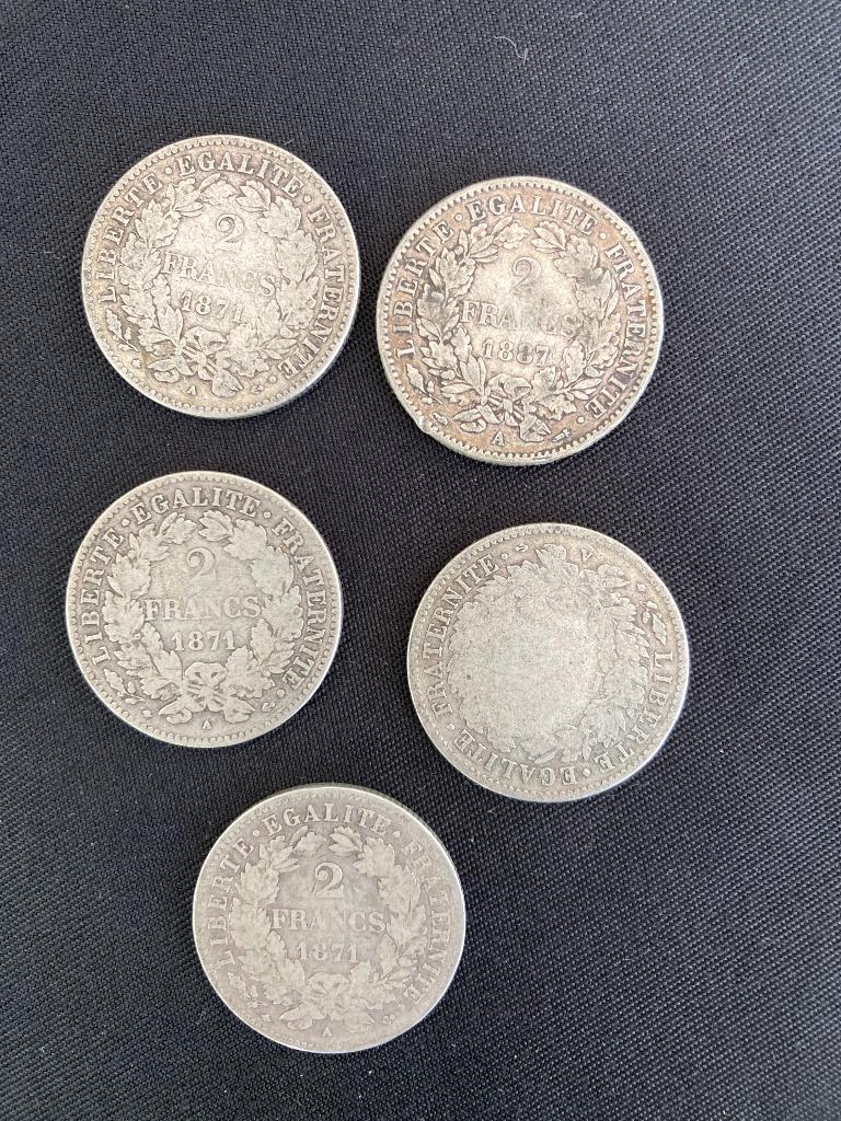 Munten 2 Franse frank zilver, Ophalen of Verzenden, Zilver, Zilver