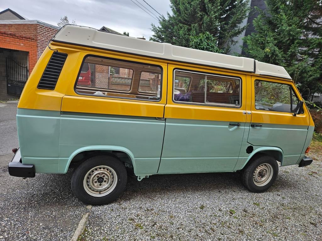 Volkswagen T3 westfalia 1985 1,6 turbo diesel jx, Autos, Volkswagen, Particulier, Transporter, Android Auto, Bluetooth, Éclairage LED