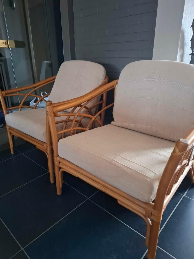 Rotan zetels, Huis en Inrichting, Ophalen, Gebruikt, Riet of Rotan