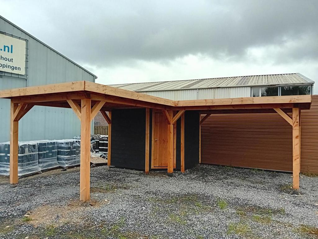 Hoek overkapping carport, Ophalen, Zo goed als nieuw, Carport