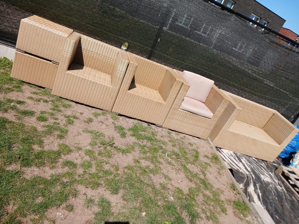 Tuinset met kussens, Jardin & Terrasse, Ensembles de jardin, Enlèvement, Salons de jardin