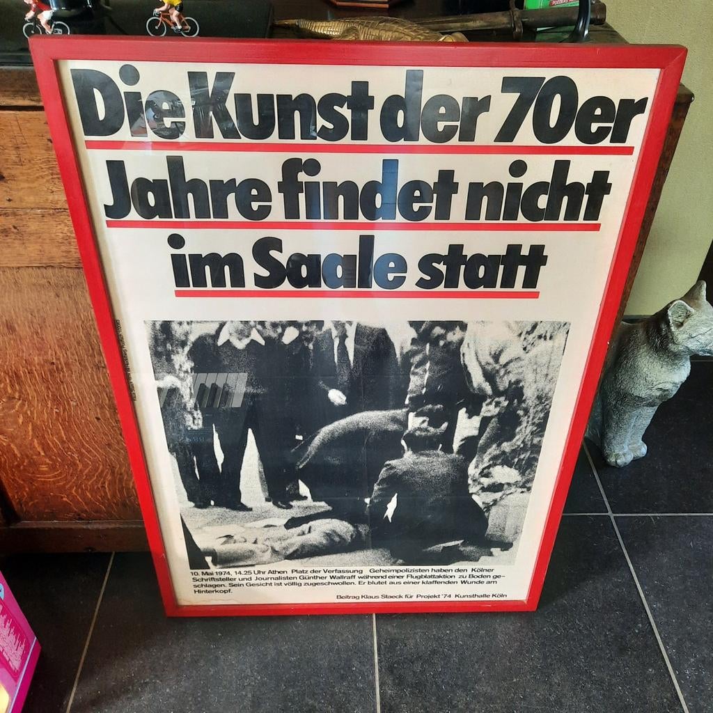 Affiche encadrée (61 x 87). Allemand depuis 1974., Enlèvement