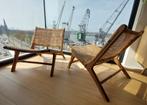Teak and hand-woven rattan chairs, Maison & Meubles, Enlèvement
