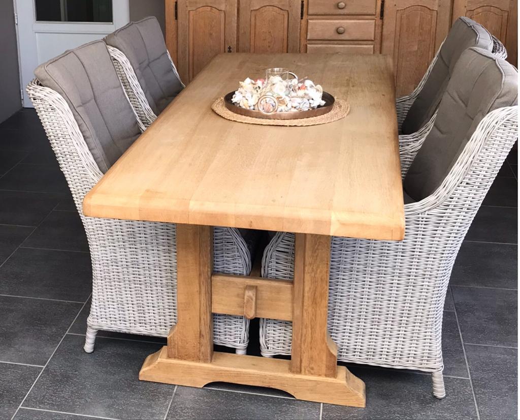 Zware eikenhouten tafel, Huis en Inrichting, Tafels | Eettafels, Ophalen