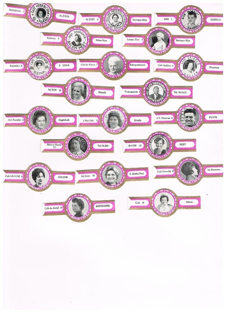 MARQUES DE CIGARES, CAFÉ, PUBLICITÉ, CARAIBE, Envoi, Comme neuf, Bagues de cigare