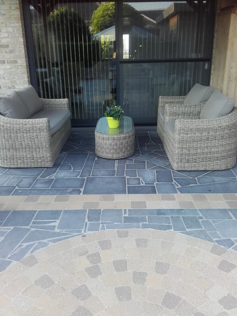 loungeset, Ophalen, 4 zitplaatsen, Rotan, Zo goed als nieuw