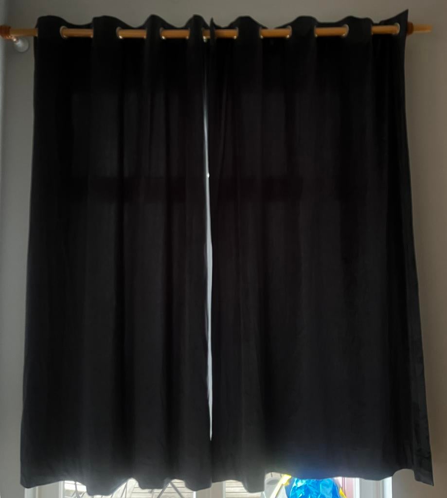 rideaux en velours bleu foncé, Maison & Meubles, Ameublement | Rideaux & Stores à lamelles, Enlèvement, Comme neuf