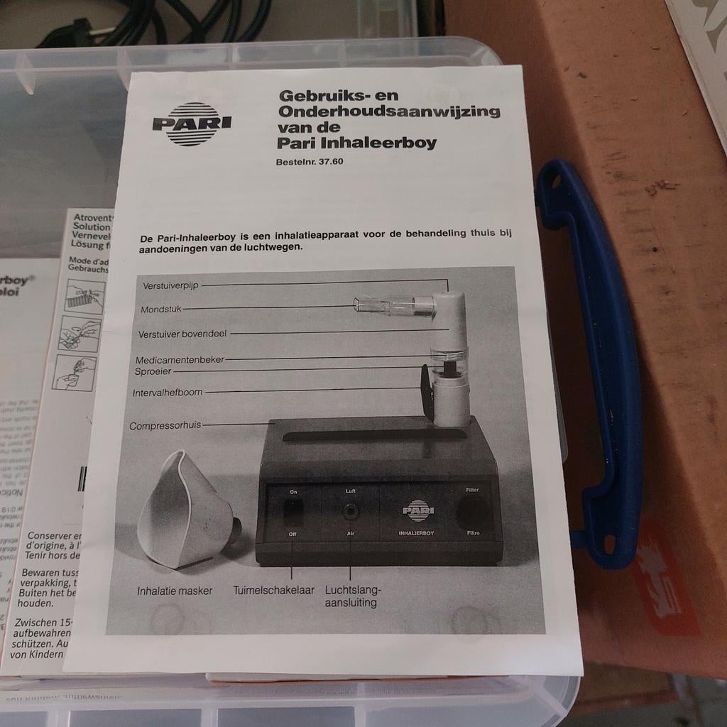 Pari inhalator, Ophalen