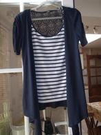 blauw-witte blouse maat M, Kleding | Dames, Ophalen of Verzenden, Zo goed als nieuw, Maat 38/40 (M), Blauw